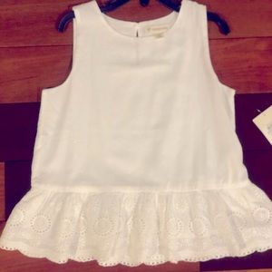 NWT Tucker & Tate Girls White Top. Size 7